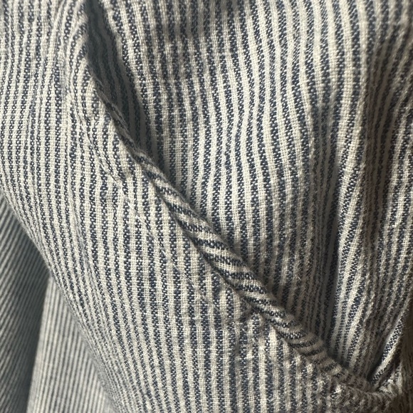 Plus Size Gray Striped Wide-Leg Pants - Picture 5 of 5